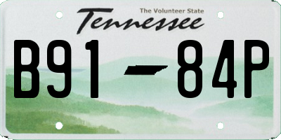 TN license plate B9184P