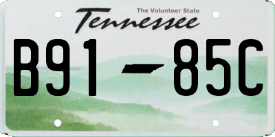 TN license plate B9185C