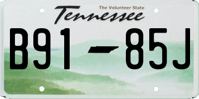 TN license plate B9185J
