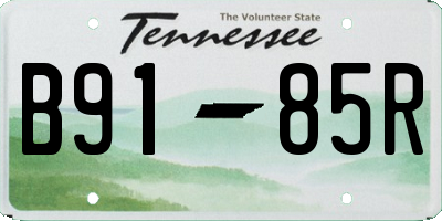 TN license plate B9185R
