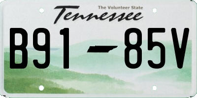 TN license plate B9185V