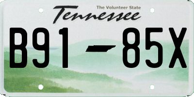 TN license plate B9185X