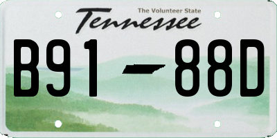 TN license plate B9188D