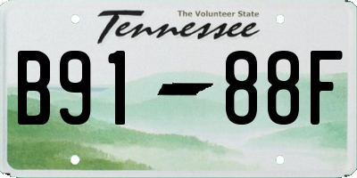 TN license plate B9188F