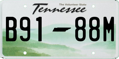 TN license plate B9188M