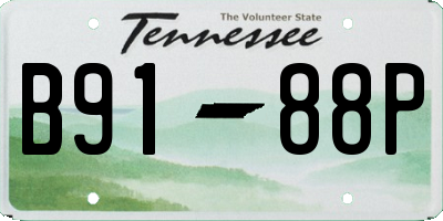 TN license plate B9188P