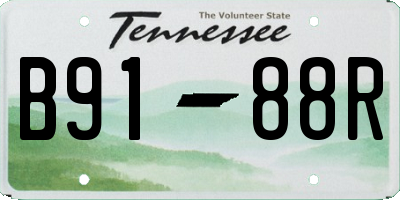 TN license plate B9188R