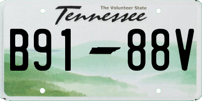 TN license plate B9188V