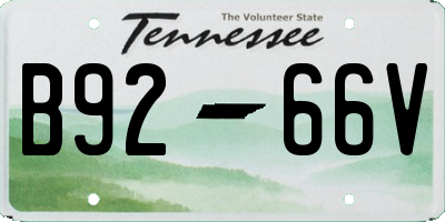 TN license plate B9266V