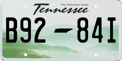 TN license plate B9284I