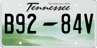 TN license plate B9284V