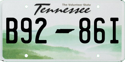 TN license plate B9286I