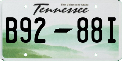 TN license plate B9288I