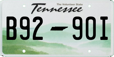 TN license plate B9290I