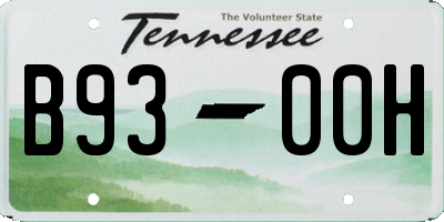 TN license plate B9300H