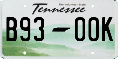 TN license plate B9300K