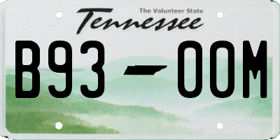 TN license plate B9300M