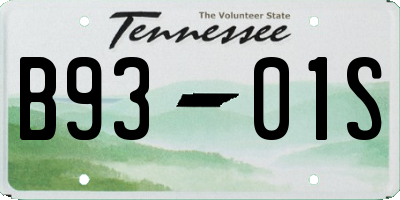 TN license plate B9301S