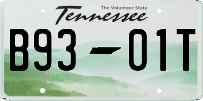 TN license plate B9301T