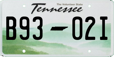 TN license plate B9302I