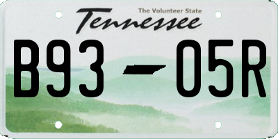TN license plate B9305R