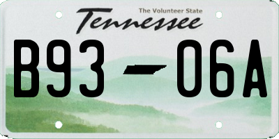 TN license plate B9306A