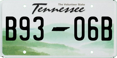 TN license plate B9306B