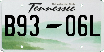 TN license plate B9306L