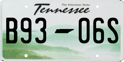 TN license plate B9306S