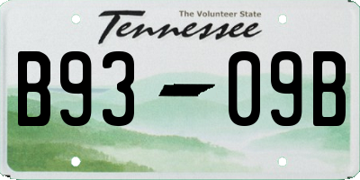 TN license plate B9309B