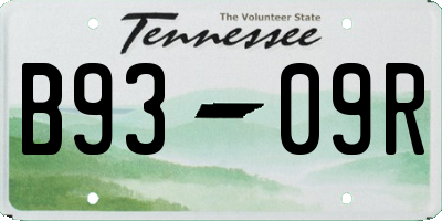 TN license plate B9309R