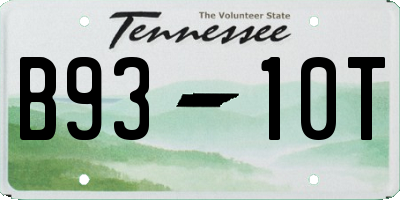 TN license plate B9310T