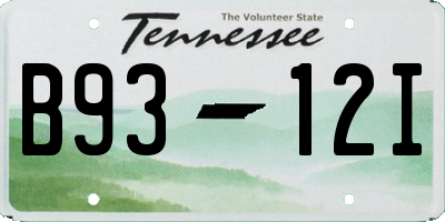 TN license plate B9312I