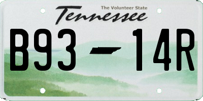 TN license plate B9314R