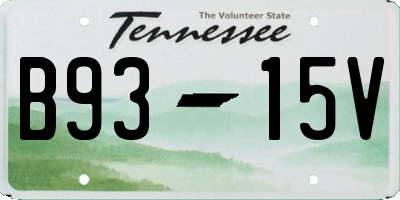 TN license plate B9315V