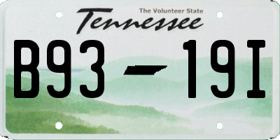 TN license plate B9319I