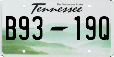 TN license plate B9319Q