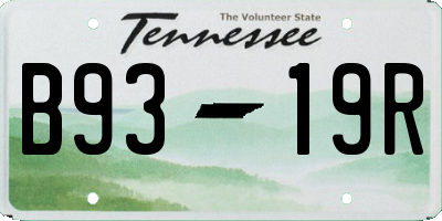 TN license plate B9319R