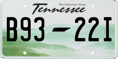 TN license plate B9322I