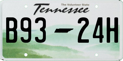 TN license plate B9324H