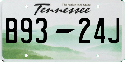 TN license plate B9324J