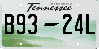 TN license plate B9324L
