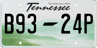 TN license plate B9324P