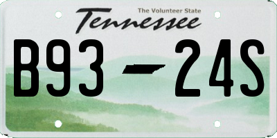 TN license plate B9324S