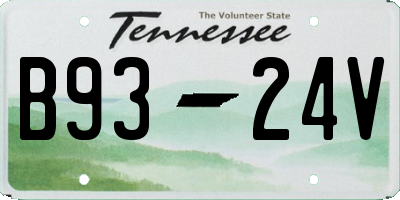 TN license plate B9324V