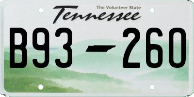 TN license plate B9326O