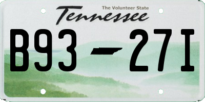 TN license plate B9327I