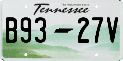 TN license plate B9327V