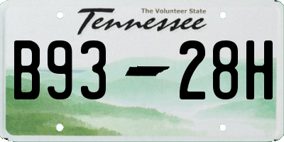 TN license plate B9328H