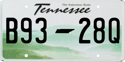 TN license plate B9328Q
